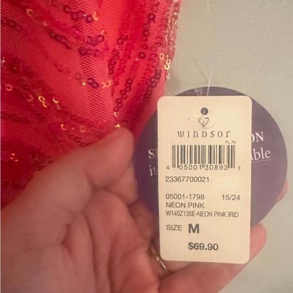 Windsor Coleen Sequin Striped Bodycon Party Dress - Picture 3 of 4